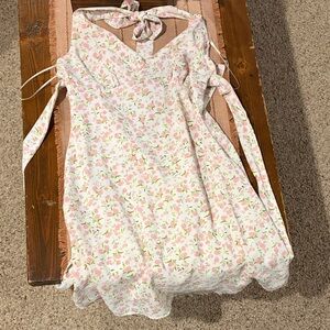 Papermoon Floral Pink and White Mini Dress